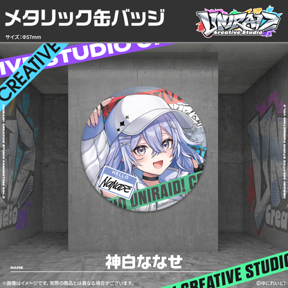 【Uniraid! Creative Studio】メタリック缶バッジ